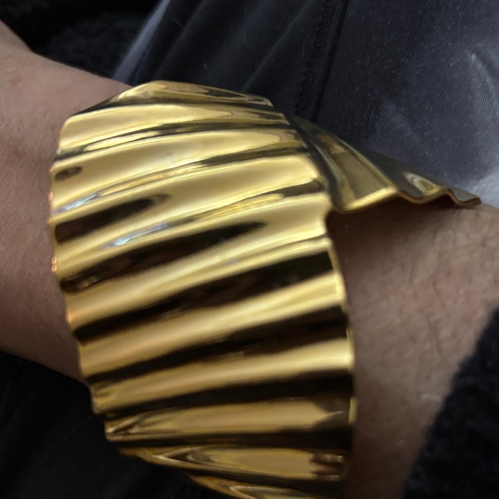 Gold-Tone Men's Cuff Bracelet